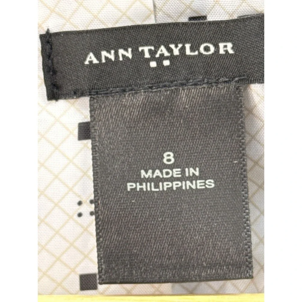 Ann Taylor women's size 8 jacket blazer black weave button front - Picture 10 of 13